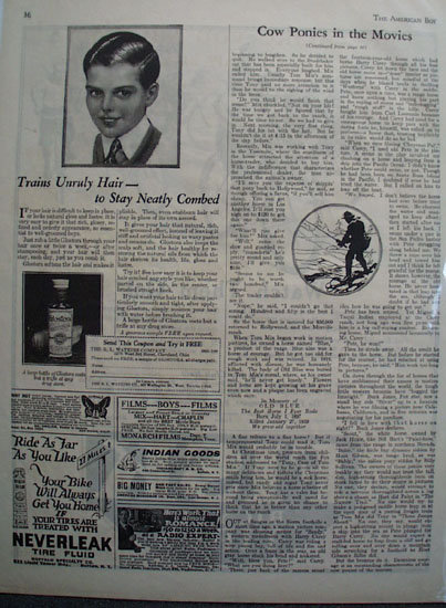 Cow Ponies In The Movies Article 1926