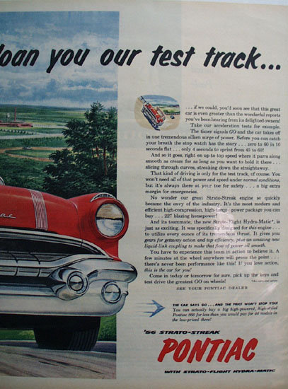 Pontiac 56 Strato Streak 1956 Ad