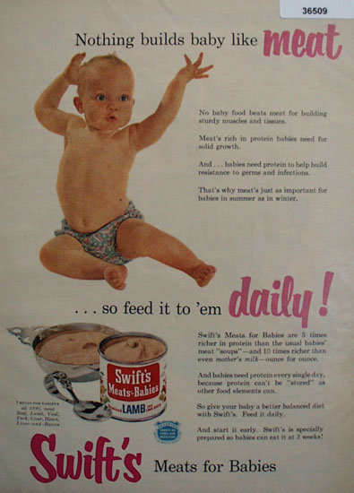 Swifts Meats For Babies 1953 Ad