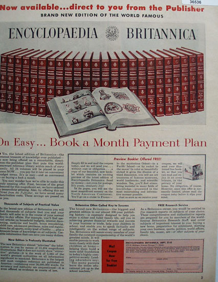 Encyclopaedia Britannica 1957 Ad
