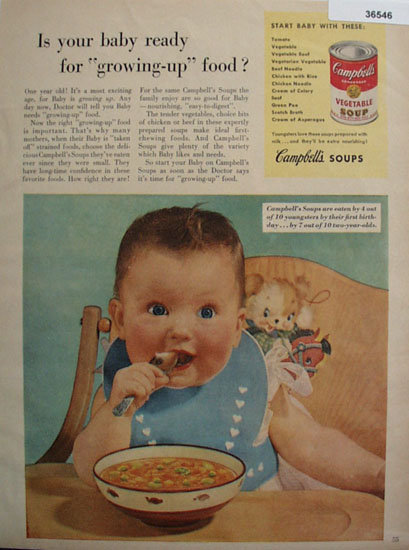 Campbells Vegetable Soup 1953 Ad