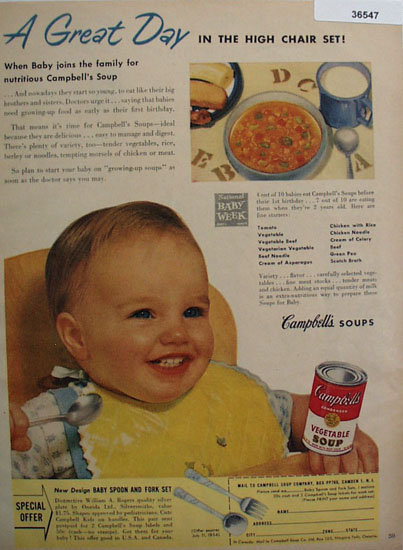 Campbells Vegetable Soup 1954 Ad