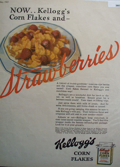 Kelloggs corn Flakes 1927 Ad