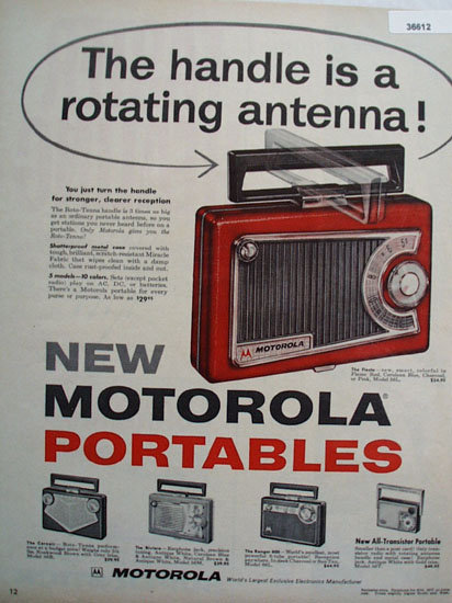 Motorola Portable Radio 1956 Ad
