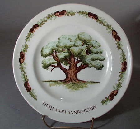 Avon Fifth Anniversary Plate