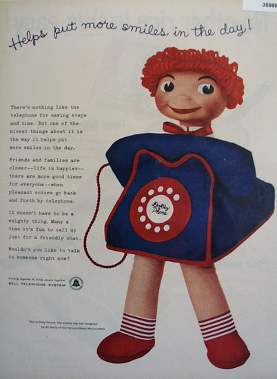 Bell Telephone System Dolly Phone 1957 Ad