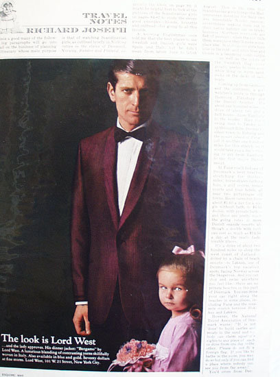 Lord West Dinner Jacket Gergamo 1965 Ad