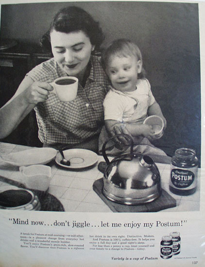 Instant Postum Coffee 1957 Ad