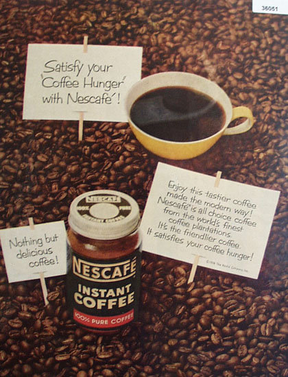 Nescafe Instant Coffee 1956 Ad