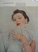 Rita Gam Buttons and Boas 1956 Picture Article