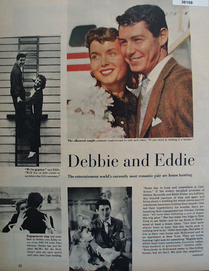 Debbie Reynolds And Eddie Fisher 1955 Article