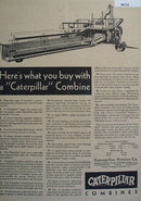 Caterpillar Combines 1930 Ad