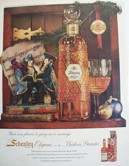 Schenley Reserve Whiskey 1958 Ad