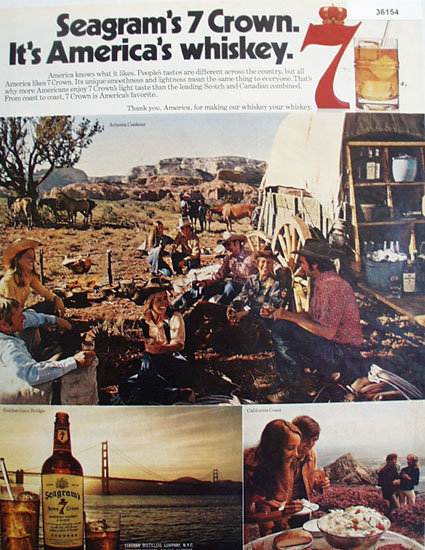 Segrams 7 Crown Whiskey 1972 Ad