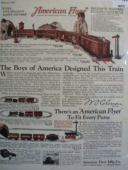 American Flyer Mfg. Co. 1925 Ad