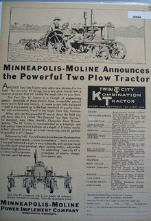 Minneapolis Moline Power Implement Co. 1930 Ad