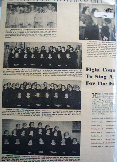 Choruses to sing at State Fair 1955 Pictures and Article