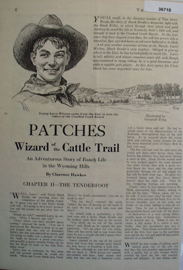 Patches Wizard of the Cattle Trail 1928 Short Story