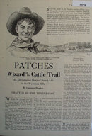 Patches Wizard of the Cattle Trail 1928 Short Story