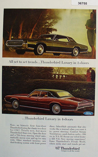Thunderbird by Ford Motor Co. 1967 Ad