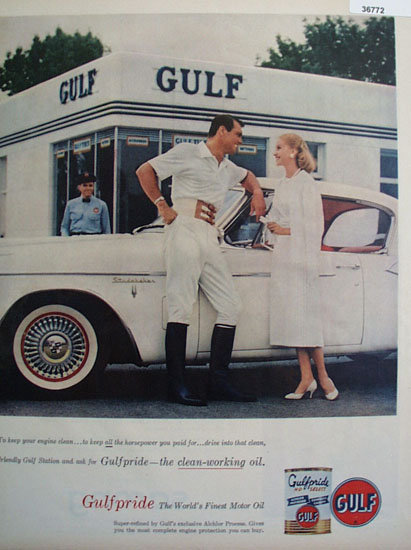 Gulfpride Worlds Finest Motor Oil 1957 Ad.