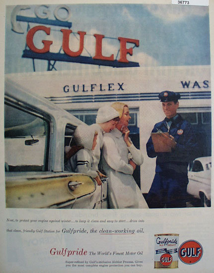Gulfpride Motor Oil 1957 Ad