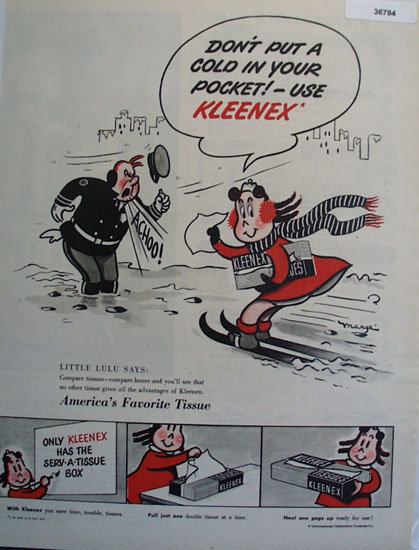 Kleenex Tissues Little Lulu 1948 Ad