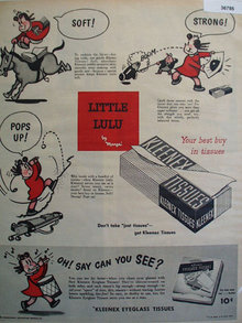 Kleenex Tissues Little Lulu 1950 Ad