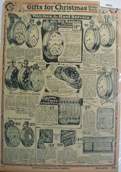 Montgomery Ward Watches for Hard Service 1925 Ad
