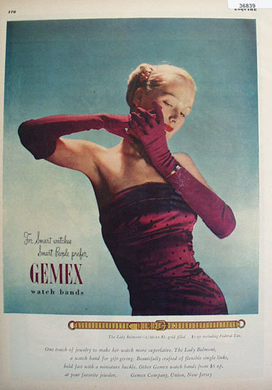 Gemex Watch Bands 1947 Ad