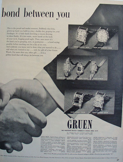 Gruen Precision Watch 1951 Ad