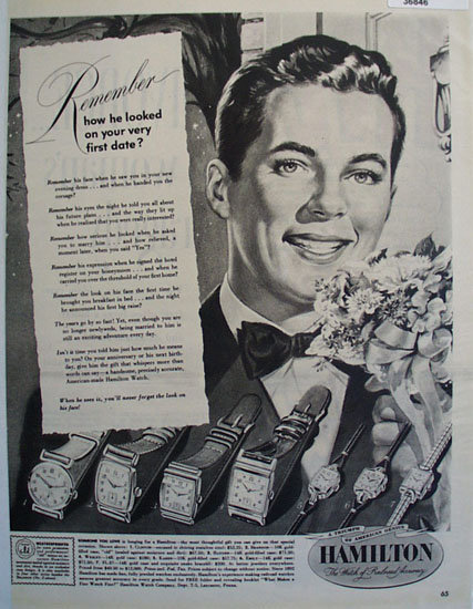 Hamilton Watch 1949 Ad