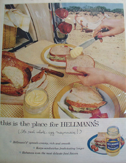 Hellmanns Real Mayonnaise 1957 Ad