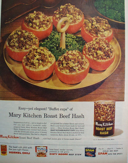 Mary Kitchen Roast beef Hash 1957 Ad