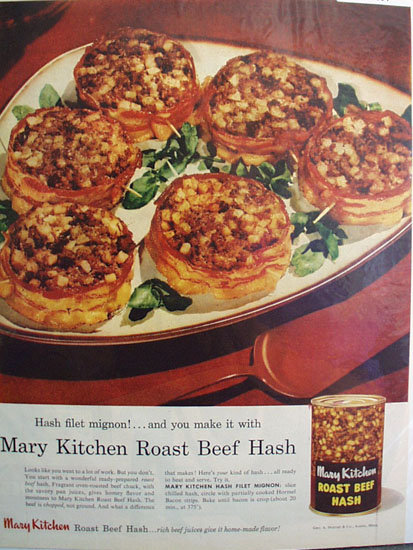 Mary Kitchen Roast Beef Hash 1957 Ad