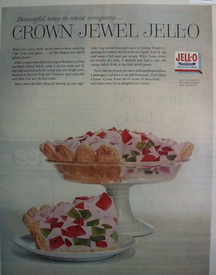 General Foods Jell-O Crown Jewel 1957 Ad