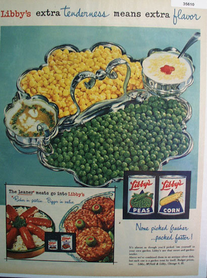 Libby McNeill And Libby Vegetables 1955 Ad