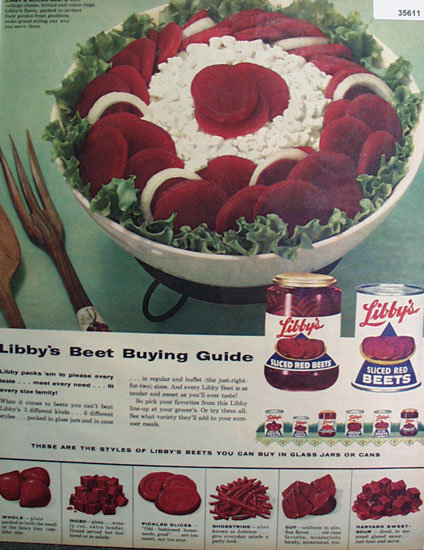 Libbys Sliced Red Beets 1956 Ad