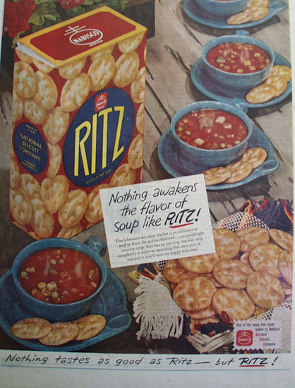 Nabisco Ritz Crackers 1947 Ad