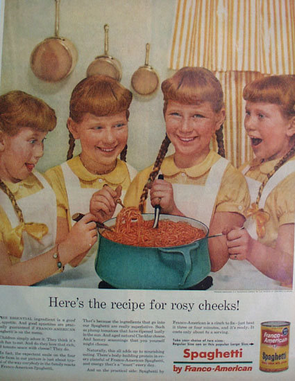 Franco American Spaghetti 1956 Ad