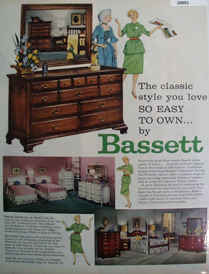 Bassett Furniture Industries 1959 Ad