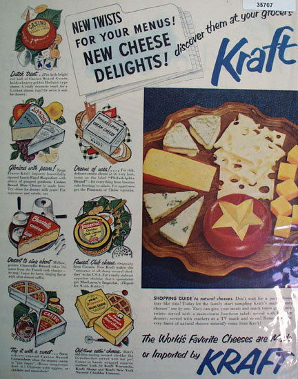 Kraft Fall Cheese Festival 1952 Ad