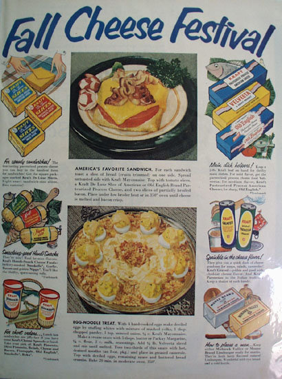 Kraft Fall Cheese Festival 1952 Ad