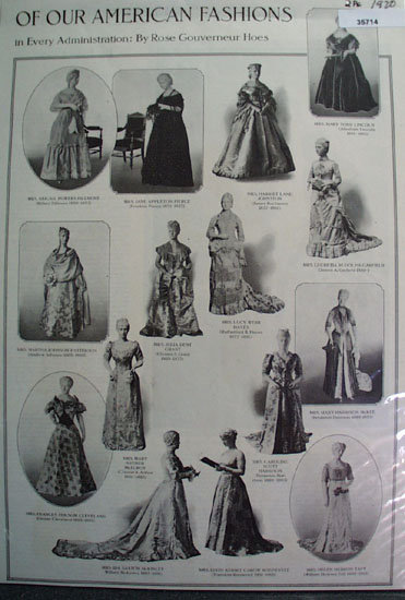 State Gowns Worn by First Lady Of The Land 1920 Article.