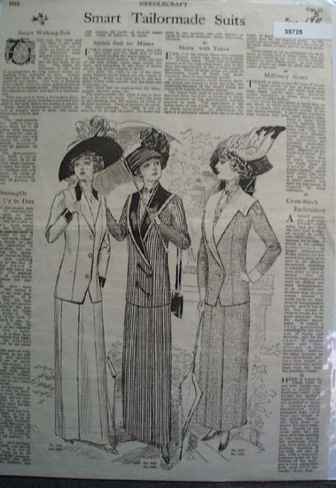 Needlecraft Suits Patterns 1911 Ad