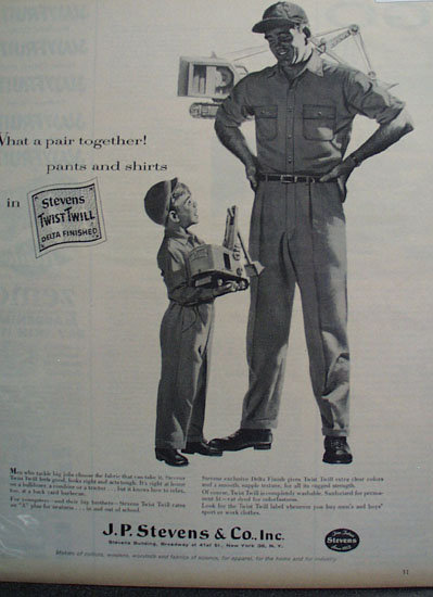 J.P. Stevens And Co. Apparels 1956 Ad