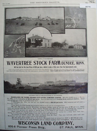 Wavertree Stock Farm For Sale 1902 Ad