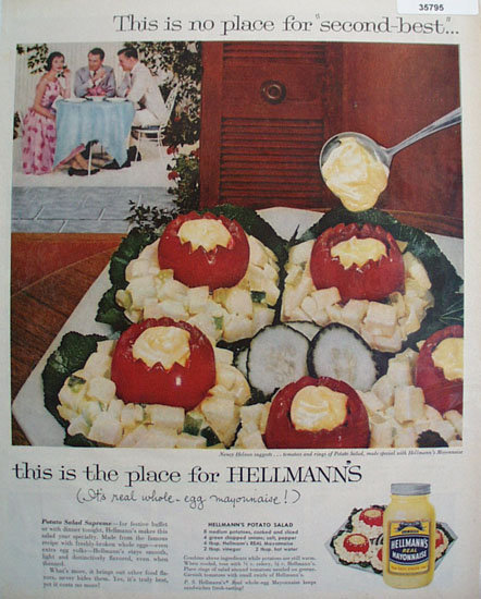 Hellmanns Real Mayonnaise 1957 Ad
