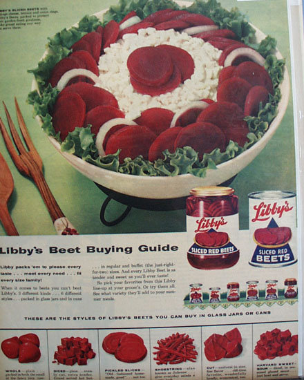 Libbys Sliced Red Beets 1957 Ad