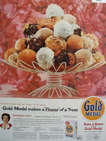 Gold Medal Flour Buttermilk Puffs 1957 Ad